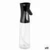 Eļļas vai Etiķa Izsmidzinātājs Kinvara Melns Caurspīdīgs Polietilēns polipropilēns polistirols PET 300 ml 8 x 24 x 6 cm (12 gb.)