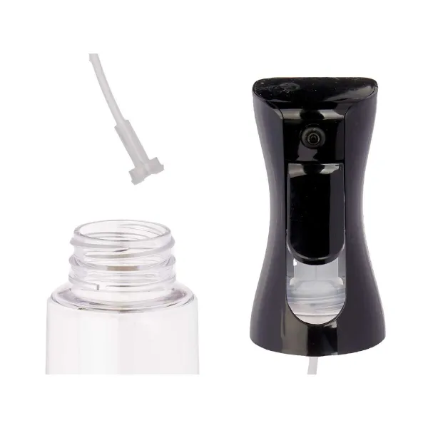 Oil or Vinegar Spray Bottle Kinvara Black Transparent Polyethylene polypropylene polystyrene PET 300 ml 8 x 24 x 6 cm (12 Units)