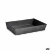 Stačiakampė liejimo forma Kinvara Tamsiai pilka Metalinis Anglies plienas 24 x 6,5 x 36,5 cm 36,5 x 6 x 24 cm (12 vnt.)