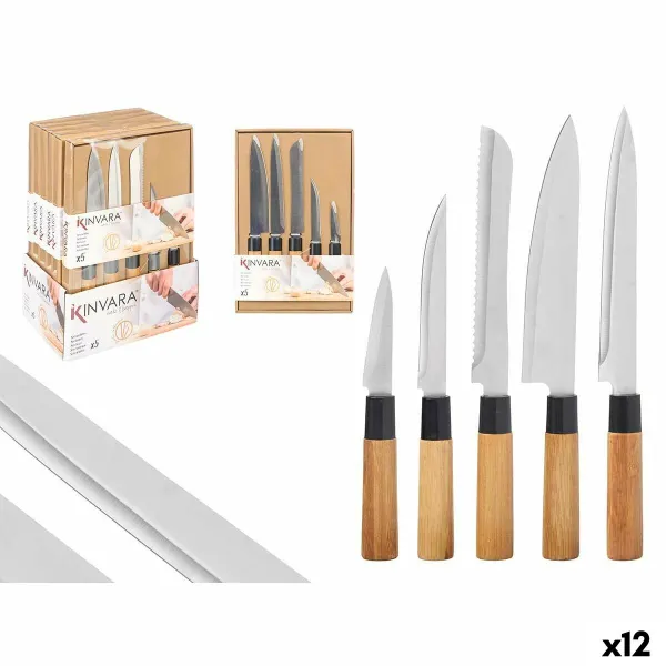 Nažu komplekts Kinvara Brūns Metāls Bambuss (12 gb.)