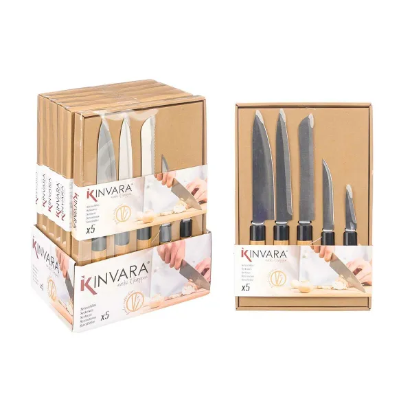 Nažu komplekts Kinvara Brūns Metāls Bambuss (12 gb.)
