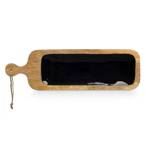 Snack tray Gift Decor Black 50,7 x 3 x 14 cm (6 Units)