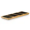 Tray with Compartments Gift Decor Black 46 x 3 x 17 cm (6 Units)