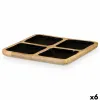 Padėklas su skyriais Gift Decor Juoda 31 x 3 x 31 cm (6 vnt.)