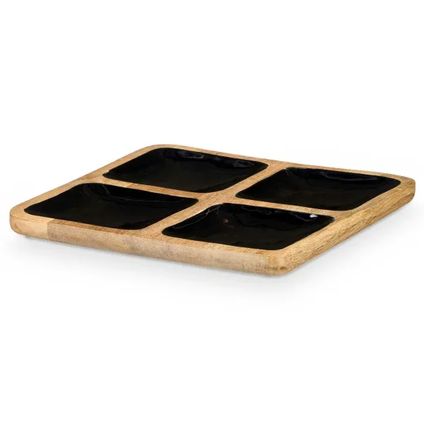Lokerikkotarjotin Gift Decor Musta 31 x 3 x 31 cm (6 osaa)