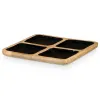 Paplāte ar Nodalījumiem Gift Decor Melns 31 x 3 x 31 cm (6 gb.)