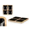 Tray with Compartments Gift Decor Black 31 x 3 x 31 cm (6 Units)