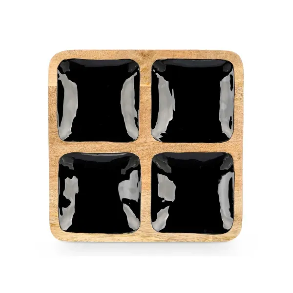 Lokerikkotarjotin Gift Decor Musta 31 x 3 x 31 cm (6 osaa)