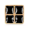 Tray with Compartments Gift Decor Black 31 x 3 x 31 cm (6 Units)