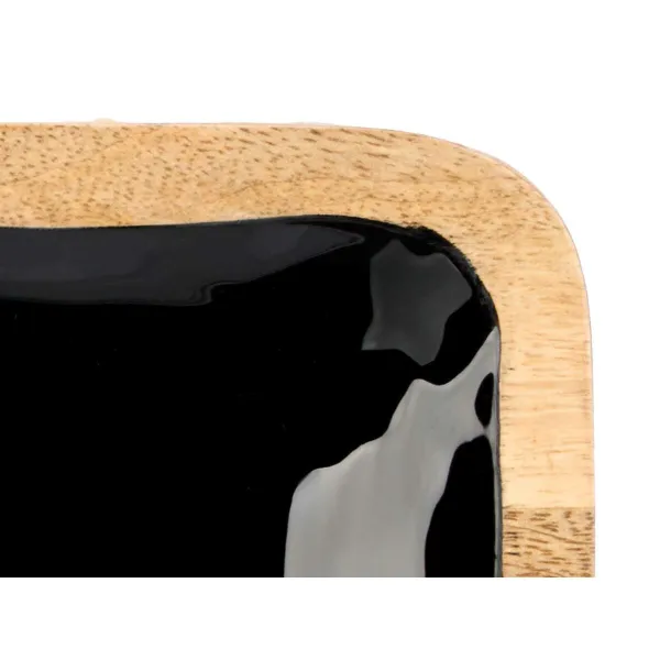 Tray with Compartments Gift Decor Black 31 x 3 x 31 cm (6 Units)