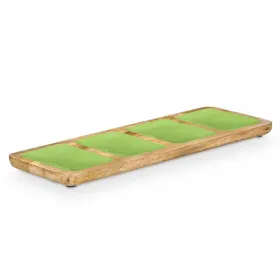 Tray with Compartments Gift Decor Green 46 x 3 x 17 cm (6 Units)