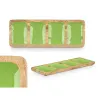 Tray with Compartments Gift Decor Green 46 x 3 x 17 cm (6 Units)
