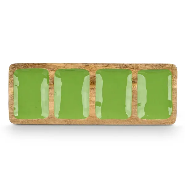 Поднос с отделением Gift Decor Зеленый 46 x 3 x 17 cm (6 штук)