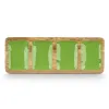 Tray with Compartments Gift Decor Green 46 x 3 x 17 cm (6 Units)