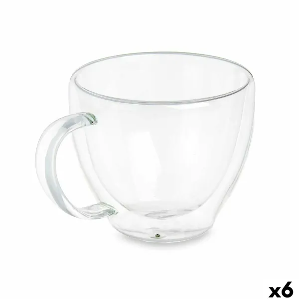 Tējas un kafijas tase Vivalto Caurspīdīgs Borosilikāta glāze 140 ml (6 gb.)