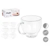 Arbatos ir kavos puodelis Vivalto Skaidrus Borosilikatinis stiklas 140 ml (6 vnt.)