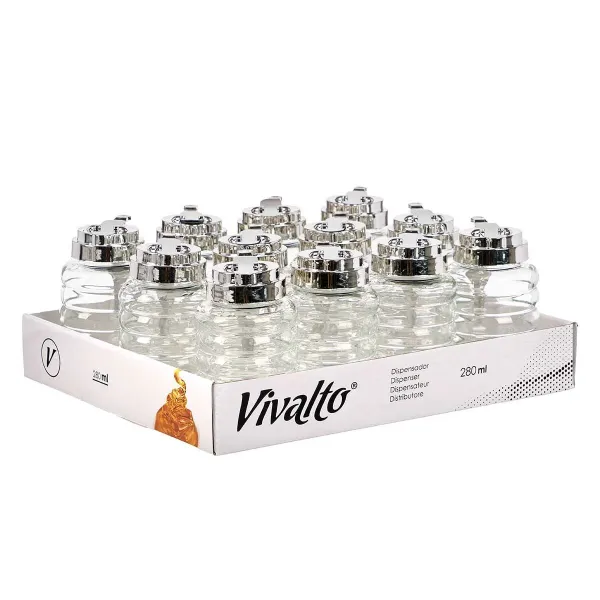 Menāža Vivalto Caurspīdīgs Stikls 280 ml 10 x 12,3 x 7 cm (12 gb.)