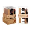 Sushi Set Kinvara Black Natural Bamboo China crockery 16,5 x 3 x 30 cm (8 Pieces) (6 Units)