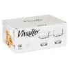 Tea and coffee cup Vivalto Transparent Glass 270 ml (6 Units)