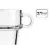 Tea and coffee cup Vivalto Transparent Glass 270 ml (6 Units)