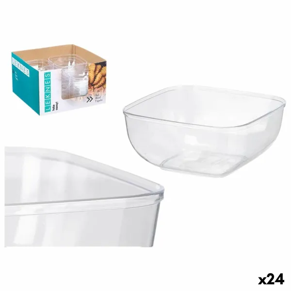 Dubenėlių rinkinys Leknes Skaidrus Plastmasinis 800 ml 15,3 x 7 x 15,3 cm (24 vnt.)