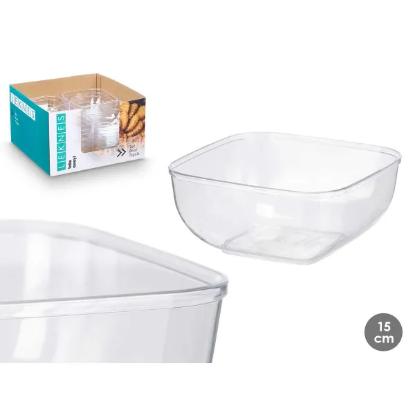 Dubenėlių rinkinys Leknes Skaidrus Plastmasinis 800 ml 15,3 x 7 x 15,3 cm (24 vnt.)
