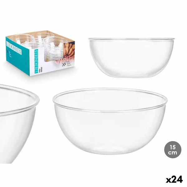 Kulhosetti Leknes Läpinäkyvä Muovinen 700 ml 15,2 x 7 x 15,2 cm (24 osaa)