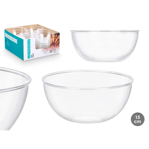 Bļodu komplekts Leknes Caurspīdīgs Plastmasa 700 ml 15,2 x 7 x 15,2 cm (24 gb.)
