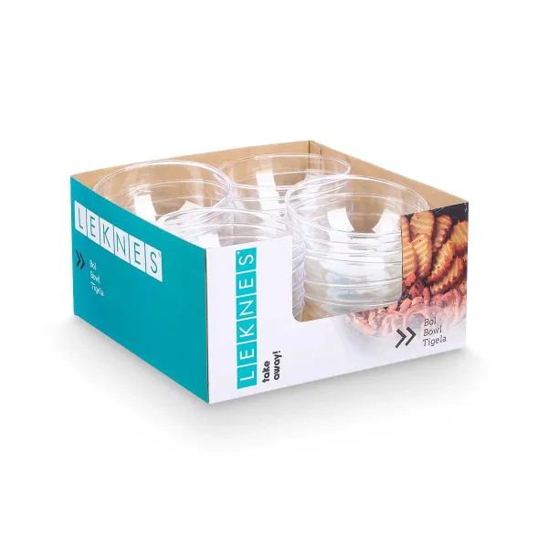 Set of bowls Leknes Transparent Plastic 700 ml 15,2 x 7 x 15,2 cm (24 Units)