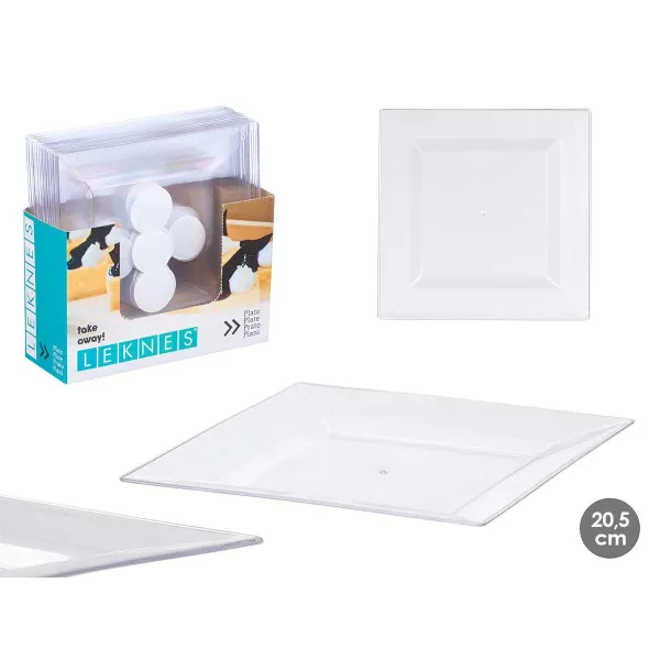 Plāksņu komplekts Leknes Caurspīdīgs polistirols Plastmasa 20,3 x 1,5 x 20,3 cm (24 gb.)
