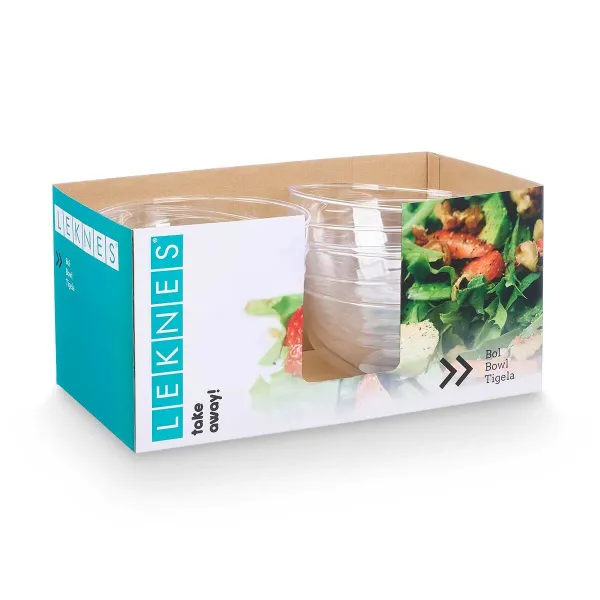 Lautassetti Leknes Läpinäkyvä Muovinen 3,5 L 25,5 x 12,5 x 25,5 cm (12 osaa)