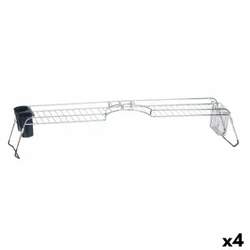 Extendable Dish Drainer for Sink Kinvara Black Silver 44 x 11 x 16 cm (4 Units)