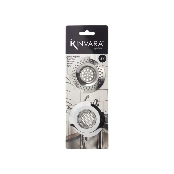 Sink Filters Kinvara Silver Stainless steel 2 Pieces (12 Units)