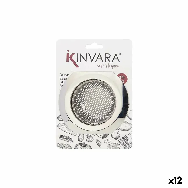 Allassihdit Kinvara Hopeinen Ruostumaton teräs Ø 16 cm (12 osaa)
