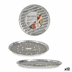 Picas Veidne Kinvara Sudrabains Alumīnijs 32,5 x 32,5 x 1,7 cm Pizza 4 Daudzums (12 gb.)