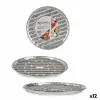 Picas Veidne Kinvara Sudrabains Alumīnijs 32,5 x 32,5 x 1,7 cm Pizza 4 Daudzums (12 gb.)