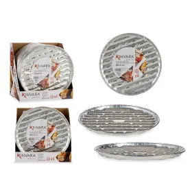 Pizza Mould Kinvara Silver Aluminium 32,5 x 32,5 x 1,7 cm Pizza 4 Pieces (12 Units)