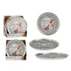 Pizza Mould Kinvara Silver Aluminium 32,5 x 32,5 x 1,7 cm Pizza 4 Pieces (12 Units)