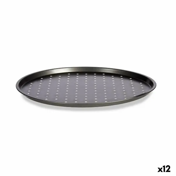 Pizza Mould Kinvara Grey Carbon steel 33 x 1 x 33 cm (12 Units)