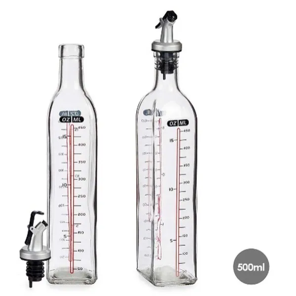 Cruet Vivalto Transparent Glass Silicone polypropylene 500 ml (12 Units)