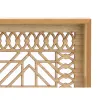 Set of trays Gift Decor Brown Transparent Wood Glass Squared 2 Pieces