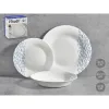 Tableware Vivalto Blue White Opaline glass Rain 18 Pieces (2 Units)