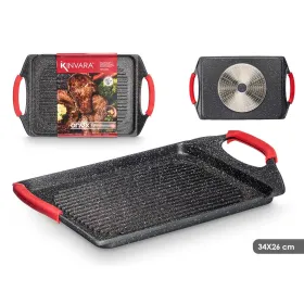 Barbekiu Kinvara Balta Juoda Raudona Silikoninis Aliuminis 34 x 26 cm
