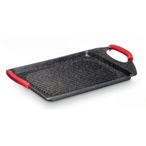 Barbekiu Kinvara Balta Juoda Raudona Silikoninis Aliuminis 34 x 26 cm