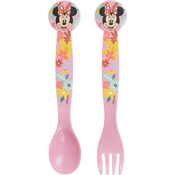 Aterinsetti Minnie Mouse CZ11401 Pinkki Muovinen 2 Kappaletta