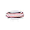 Dinnerware Set Beverly Hills Polo Club Blue Red Porcelain Stripes 12 Pieces