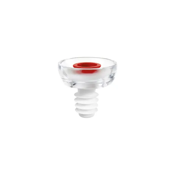 Vacuum Stopper for Wine Guzzini Save it Red Transparent Plastic