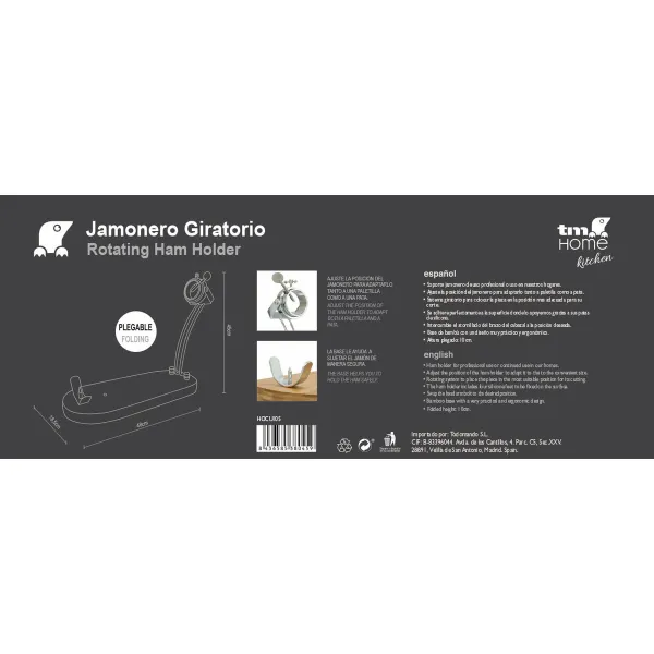 Sulankstomos kumpio stovas Bambukas (48 x 18,5 cm)