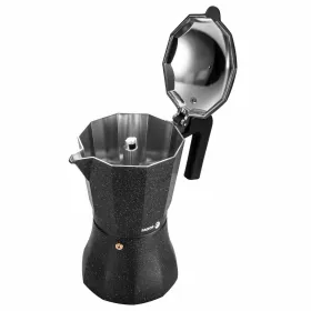 Italian Coffee Pot Fagor Black Aluminium 12 Cups