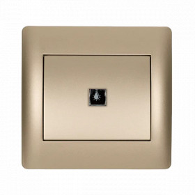 RHYME PUSH LIGHT BUTTON CHAMPAGNE METALLIC